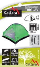 Cattara Triglav šator, za 3 osobe, zeleni