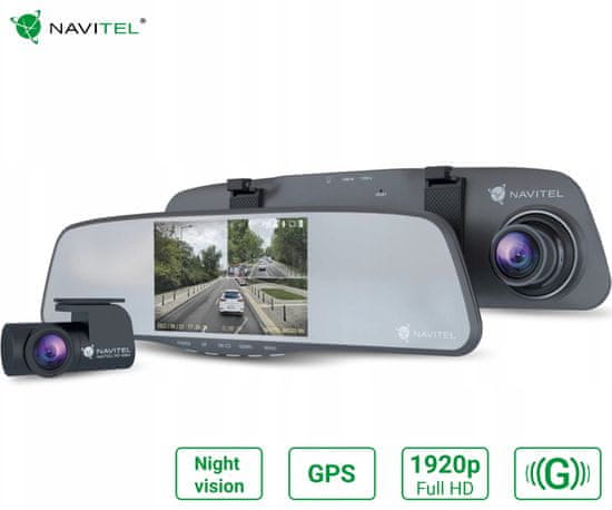 Navitel MR255 NV ogledalo/kamera za auto, Full HD + kamera za vožnju unatrag