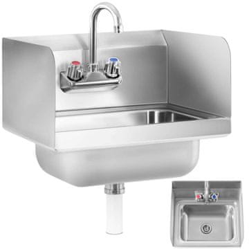 Royal Catering Umivaonik za ruke od nehrđajućeg čelika, širine 43,5 cm