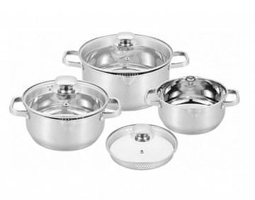 CS Solingen Set posuđa CS-066574 s cedící poklicí steel Leipzig 6 ks