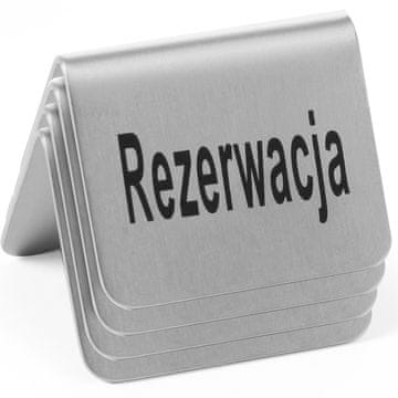 Hendi Informativni znak REZERVACIJE, kromirani čelik, set od 4 - 663714