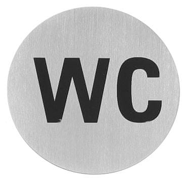 Hendi Samoljepljiva informativna pločica za vrata WC-a, nehrđajući čelik, promjer 75 mm - 663622