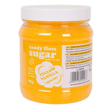 Šećerna vata u boji, žuta, okus vanilije, 1 kg