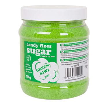 Šećerna vata u boji, zelena, okus kivija, 1 kg