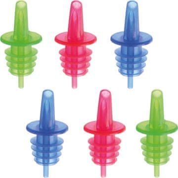 Dozator za boce alkohola u 3 boje, SET od 6 komada.