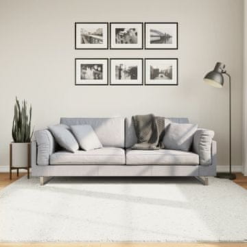 Vidaxl OVIEDO tepih, niska flora, krem, 200x200 cm