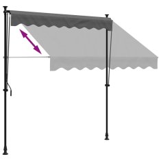 Vidaxl Rolo tenda antracit 200x150 cm tkanina i čelik