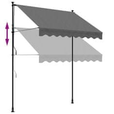 Vidaxl Rolo tenda antracit 200x150 cm tkanina i čelik