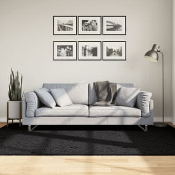 Vidaxl OVIEDO tepih, niski flor, crni, 160x230 cm