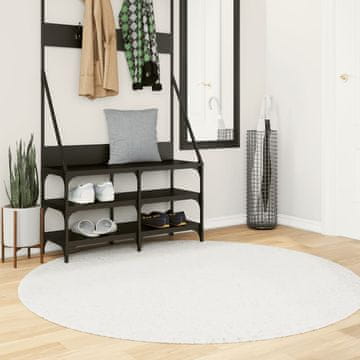Vidaxl OVIEDO tepih, niska flora, krem, Ø 160 cm