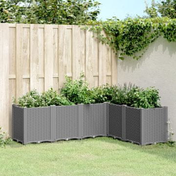 Vidaxl Vrtna žardinjera svijetlosiva 160x120x53 cm PP
