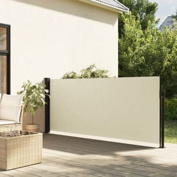 Vidaxl Bočna tenda za namatanje, krem boje 140x300 cm