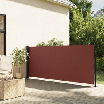Vidaxl Uvlačna bočna tenda smeđa 100x500 cm
