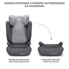 Kinderkraft ONETO3 i-Size dječja autosjedalica, 100-150cm, 2024 siva
