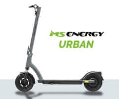 MS ENERGY Urban 500 električni romobil, 25,4 cm, 500 W, do 50 km, 36 V/13 Ah, srebrna