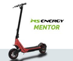 MS ENERGY Mentor električni romobil, 25,4 cm, 500 W, do 70 km, 48 V 15 A, crveno-crna