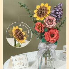 Robotime drveni cvijet suncokreta, drvena 3D slagalica, (TW011)