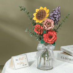 Robotime drveni cvijet ljiljana, drvena 3D slagalica, (TW021)