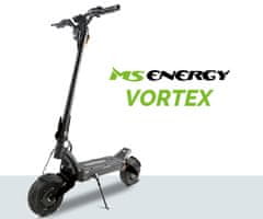 MS ENERGY Vortex električni romobil, 25,4 cm, 2 x 1200 W, do 70 km, 52 V 18 Ah, crna