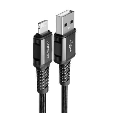 AceFast MFI kabel za iPhone USB - Lightning 2.4A 1.2m crni