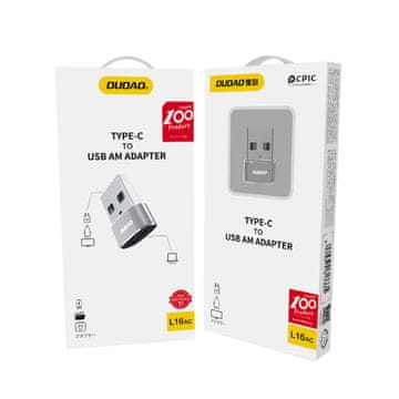 DUDAO USB-C na standardni USB adapter crne boje