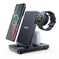 Joyroom JR-WQS01 bežični punjač za telefon / Galaxy Watch / Galaxy Buds, crno