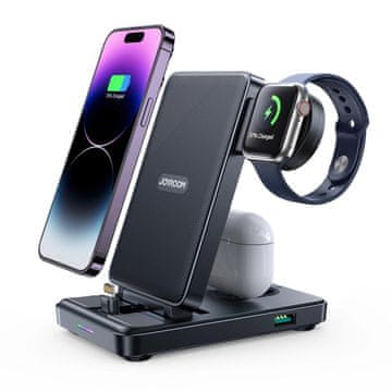 Joyroom JR-WQS02 bežični punjač za iPhone / Apple Watch / AirPods, crno