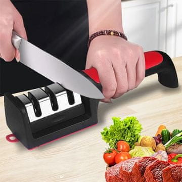 Cool Mango 4 u 1 oštrač noževa za precizno oštrenje, kuhinjski alat od nehrđajućeg čelika