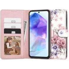 Tech-protect Wallet preklopna maska za Samsung Galaxy A55 5G, blossom flower