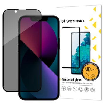 WOZINSKY Kaljeno staklo za iPhone 14 / 13 / 13 Pro s Anti Spy Privacy Glass filterom