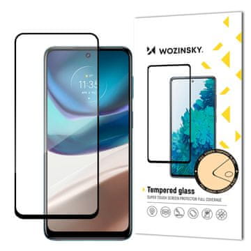 WOZINSKY Izdržljivo kaljeno staklo 9H za cijeli zaslon Motorola Moto G42 s okvirom, crno