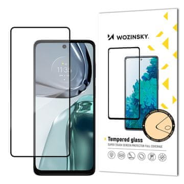 WOZINSKY Izdržljivo kaljeno staklo 9H za cijeli zaslon Motorola Moto G62 s okvirom, crno