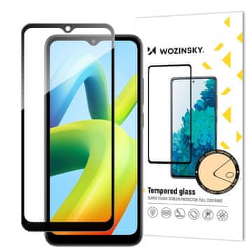 WOZINSKY 9H kaljeno staklo za cijeli zaslon Xiaomi Redmi A1+ s crnim Full Glue okvirom