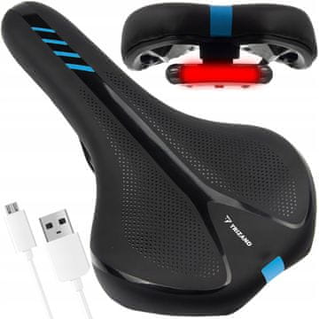 Malatec Univerzalno sportsko vodootporno udobno sjedalo za bicikl + USB LED lampa