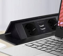 Izoksis Električna ugrađena -u podjeli 2 utičnice 230V 2x USB 1,9m za ploče i tablice