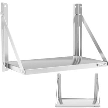 Royal Catering Sklopiva zidna polica od nehrđajućeg čelika za ugostiteljstvo do 40 kg 60 x 30 cm