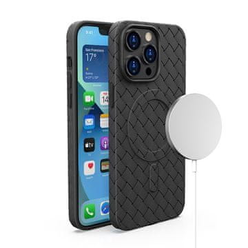 HURTEL Tkana futrola za iPhone 15 Pro s MagSafe tkanom futrolom, crna