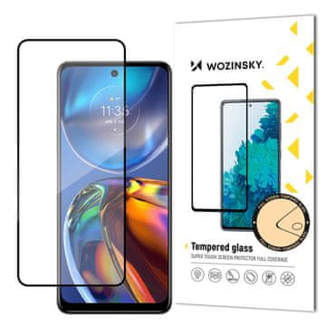 WOZINSKY Izdržljivo kaljeno staklo 9H za cijeli zaslon Motorola Moto E32 s okvirom, crno