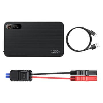 BASEUS 3u1 Auto Starter 1200A + Powerbank 7200mAh + LED Svjetiljka - Crni