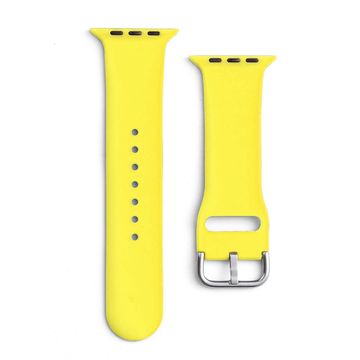 HURTEL Silikonski remen za Apple Watch 2-9/SE 38/40/41mm silikonski remen APS žuti