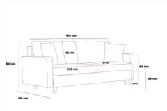 Atelier Del Sofa Dvosjed, Krem, Eva - Cream