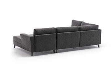 Atelier Del Sofa Kutna garnitura na razvlačenje, Antracit, Eris - Anthracite