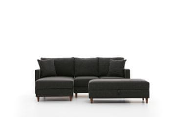 Atelier Del Sofa Kutna garnitura, Antracit, Eva Left - Anthracite