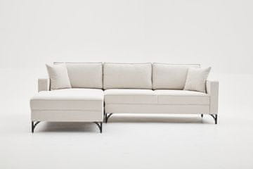 Atelier Del Sofa Kutna garnitura, Krem Crno, Berlin Left - Cream, Black