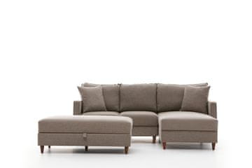 Atelier Del Sofa Kutna garnitura, Krem, Eva Right - Cream