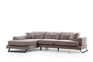 Atelier Del Sofa Kutna garnitura, Svijetlo siva, Frido Left (Chl+3R) - Light Grey
