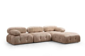 Atelier Del Sofa Kutna garnitura, Krem, Bubble Corner ( L1-O1-1R -Puf) - Cream