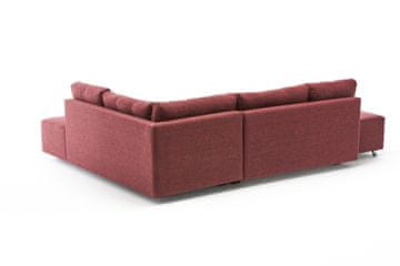 Atelier Del Sofa Kutna garnitura na razvlačenje, Bordo crvena, Manama Corner Sofa Bed Right - Claret Red
