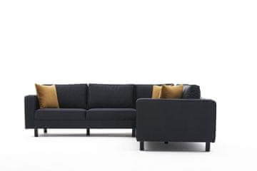 Atelier Del Sofa Kutna garnitura, Antracit, Kale Velvet - Anthracite