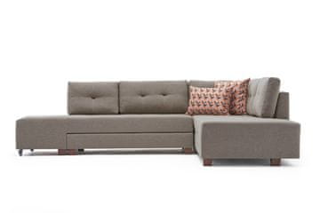 Atelier Del Sofa Kutna garnitura na razvlačenje, Krem, Manama Corner Sofa Bed Right - Cream